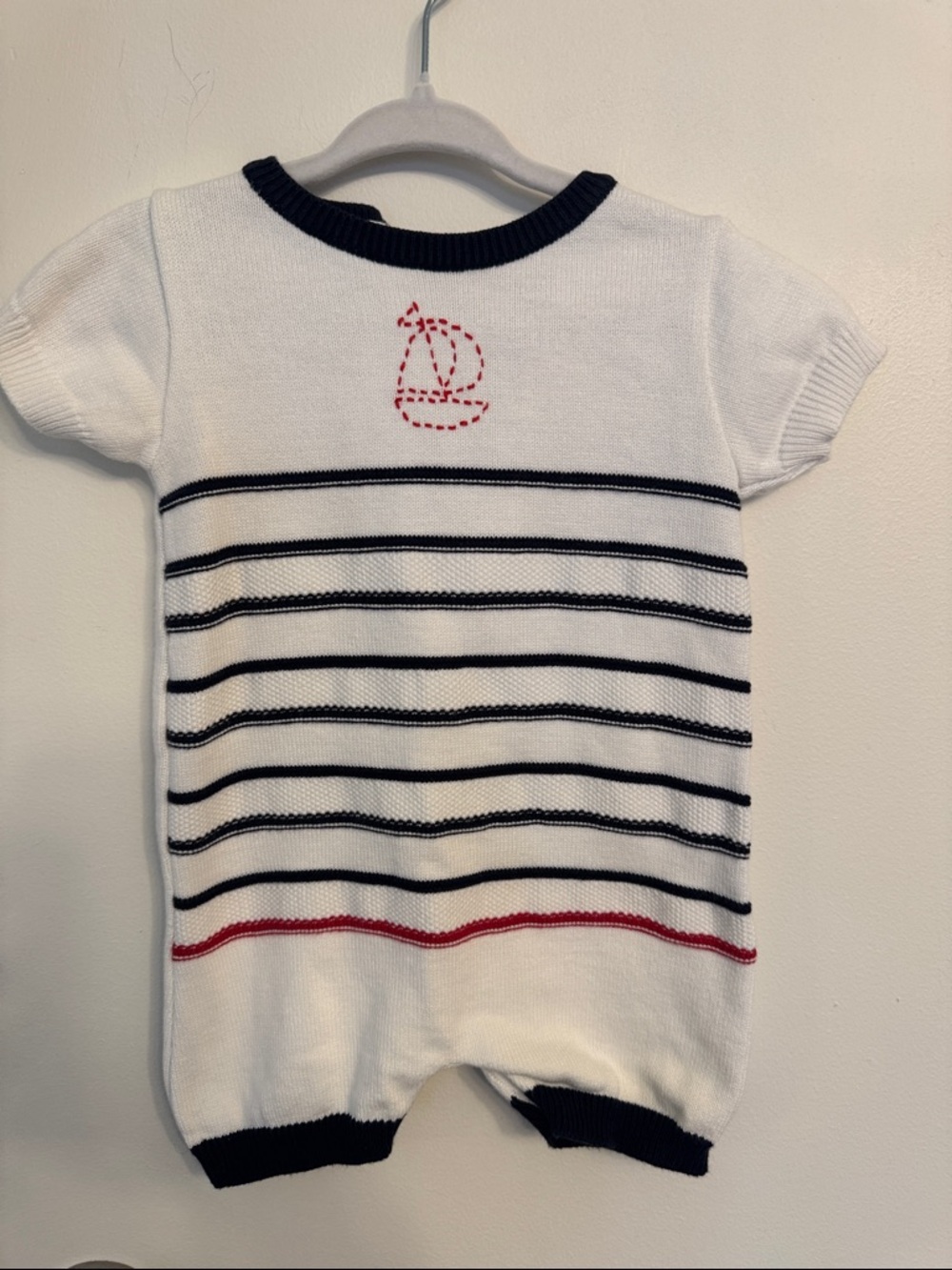 Feltman Bros Nautical Striped Knit Baby One-Piece Bodysuit - NWOT